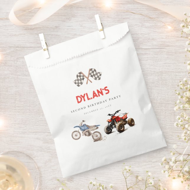 Cute Bikes Birthday Favour Bags (Clipped)