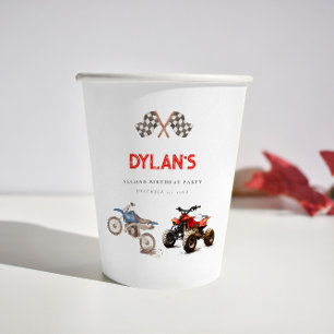 Cute Bikes Birthday Paper Cups
