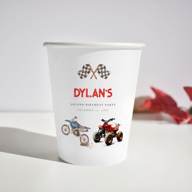 Cute Bikes Birthday Paper Cups (Creator Uploaded)