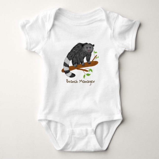 Cute Binturong  Baby Bodysuit (Front)