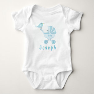 Cute Bird and Baby Carriage Baby Bodysuit