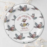 Cute Bird and Flowers Personalised 60th Birthday Paper Plate<br><div class="desc">Elevate your party aesthetics with adorable party plates featuring stylish fonts and adorned with hand-drawn flowers and a sweet little bird. Designed to perfectly complement the "Garden Flower Arch Birthday Collection, " these plates effortlessly bring a special, personalised touch to your celebration. Personalise each plate with the birthday person's name...</div>