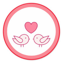 Cute Bird and Heart Love Design