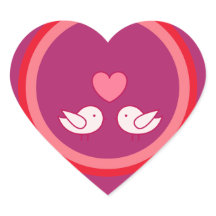 Cute Bird and Heart Love Design