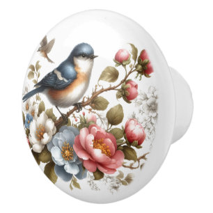 Cute bird animal lovers ceramic knob
