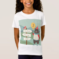 Cute Bird Bear Milestone Mountain Any Age Birthday