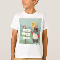 Cute Bird Bear Milestone Mountain Any Age Birthday