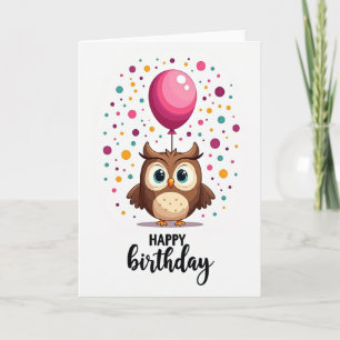Cute Bird Birthday Card