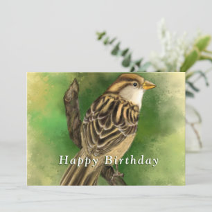 Cute Bird Birthday Card