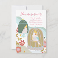 Cute Bird Birthday Thank You