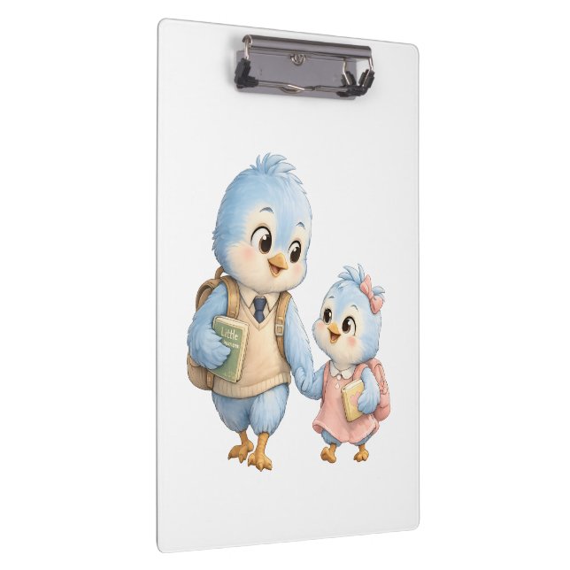 Cute Bird Brother Sister Clipboard (Right)