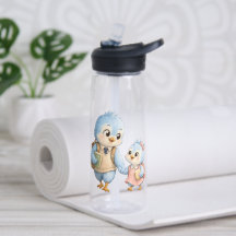 Cute Bird Brother Sports Water Bottle
