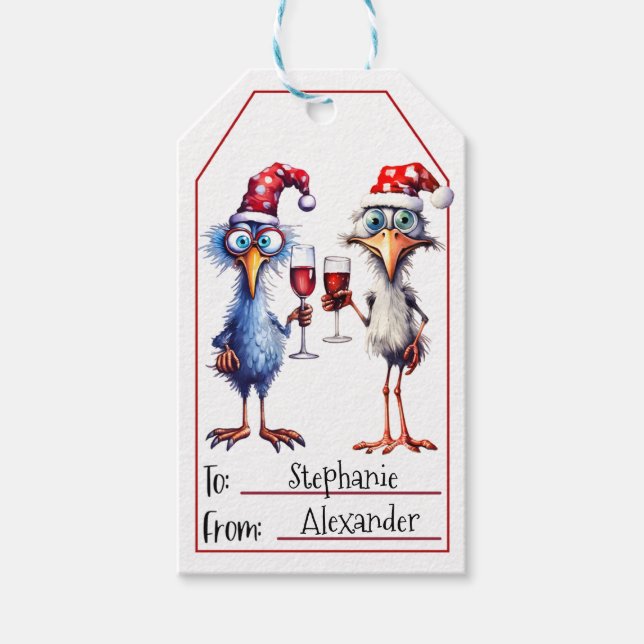 Cute Bird Christmas (13) Gift Tags (Front)