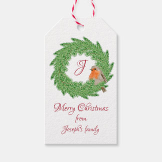 Cute bird christmas gift tags