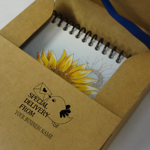 Cute Bird Custom Business Packaging Rubber Stamp