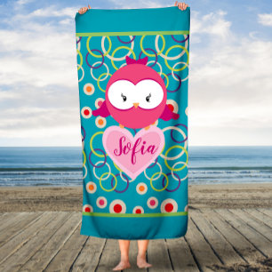 Cute Bird, Custom Kid's Bath Towel Personalised