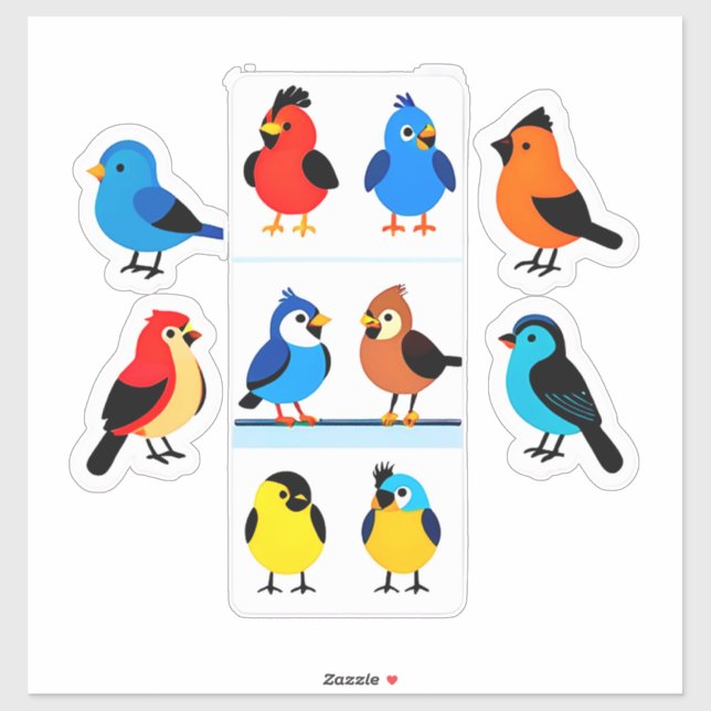 Cute Bird Designs for Planner & Gifts (Sheet)