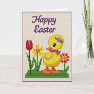Cute Bird Easter Greetings Card