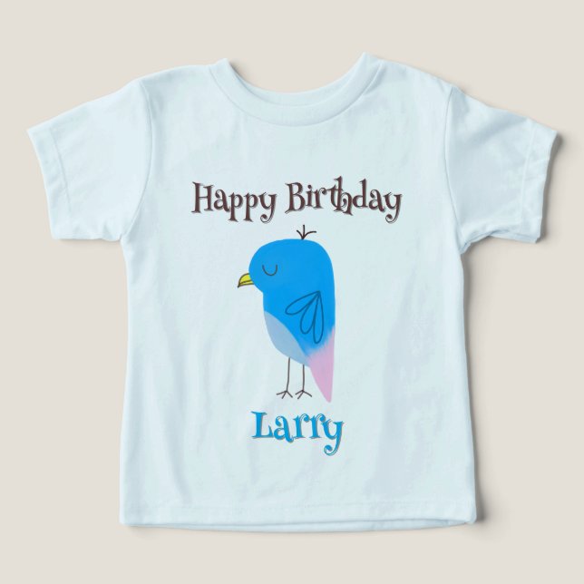 Cute Bird Happy Birthday Gift-Boy  (Design Front)