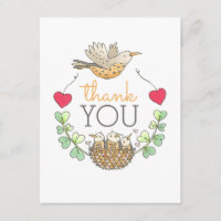 Cute Bird Nest Thank You