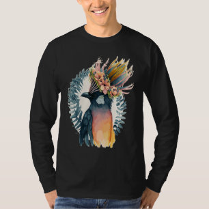 Cute Bird Of Paradise Bird Flower Crown Pet Birds  T-Shirt