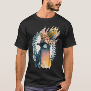 Cute Bird Of Paradise Bird Flower Crown Pet Birds  T-Shirt