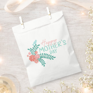 Cute bird on flower mother's day design favour bags