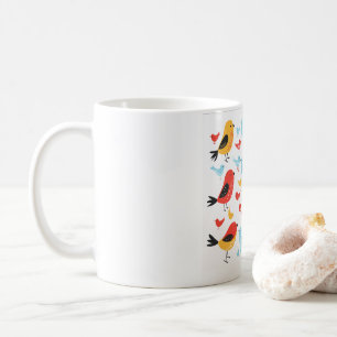 Cute Bird Pattern Coffee Mug
