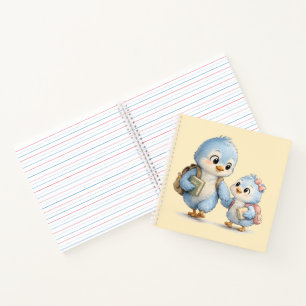 Cute Bird Siblings Memory Photo Notebook