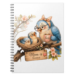 Cute Bird Spiral Photo Notebook Cosy Mum Gift Idea