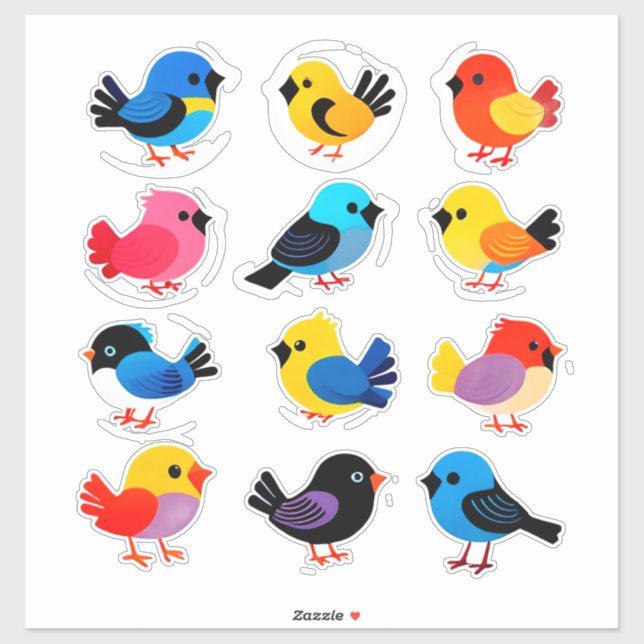 Cute Bird Stickers for Planner, Decor & Gifts (Sheet)
