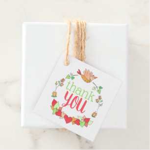 Cute Bird Thank You Favour Tags