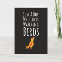 Cute Bird Watching Cards For Boys Birdwatching Kid