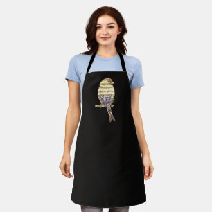 Cute Bird with Music Notes Customise  Apron