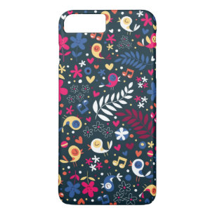 cute birds and flowers pattern Case-Mate iPhone case