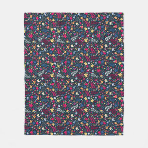 cute birds and flowers pattern fleece blanket