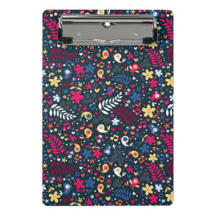 cute birds and flowers pattern mini clipboard