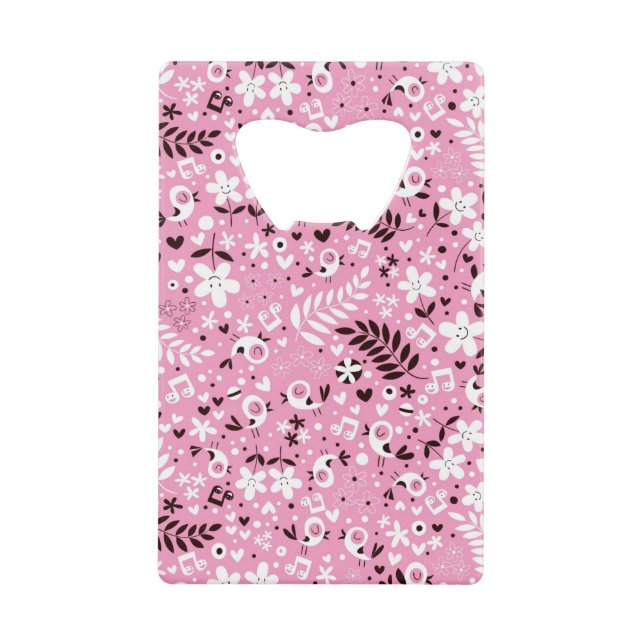 cute birds and flowers pink pattern (Front)