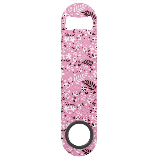 cute birds and flowers pink pattern (Front)