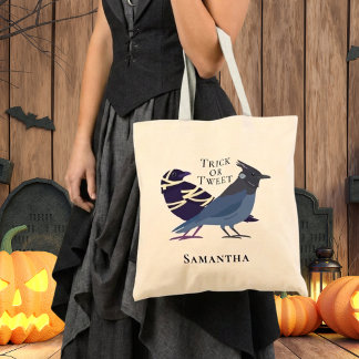 Cute Birds in Costume Halloween Trick or Tweet Tote Bag