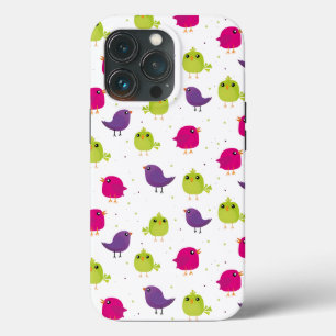 Cute birds pattern iPhone 13 pro case