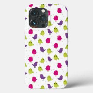 Cute birds pattern iPhone 13 pro case