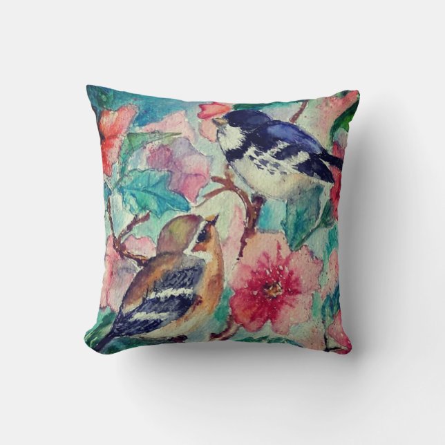 Cute Birds Pillow (Front)