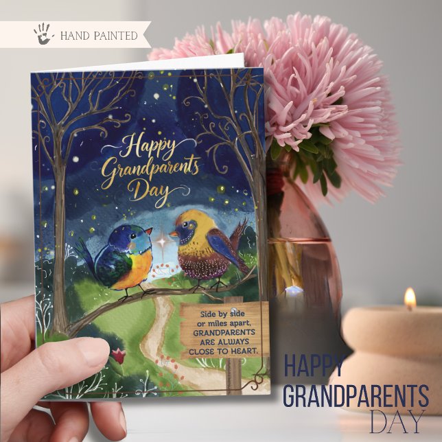 Cute Birds Sentimental Grandparents Day Card (Cute Birds Sentimental Grandparents Day Card)
