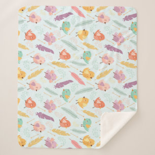 Cute Birds Sherpa Blanket