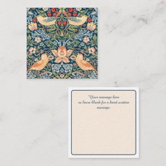 Cute Birds, Strawberry Thief Vintage Art Enclosure Card