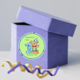 Cute Birthday Bear Age 1 Classic Round Sticker