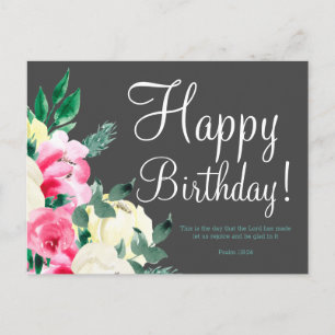 Cute Birthday Bible Verse Postcard
