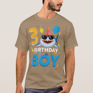 Cute Birthday Boy 3 Years Old Kids 3rd Birthday Bo T-Shirt