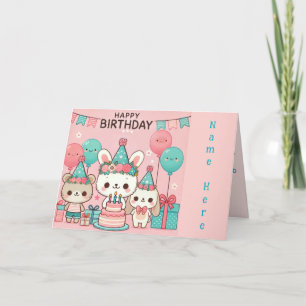 Cute Birthday Buddies Holiday Card